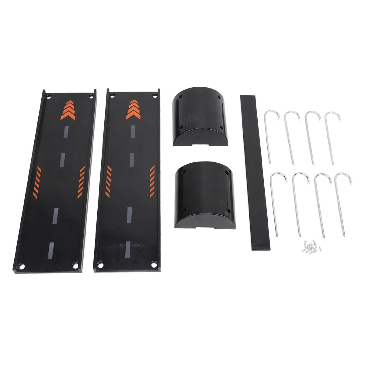 Portable RC Car Jump Ramp Adjustable Plastic Racing Takeoff Board Black DEMO