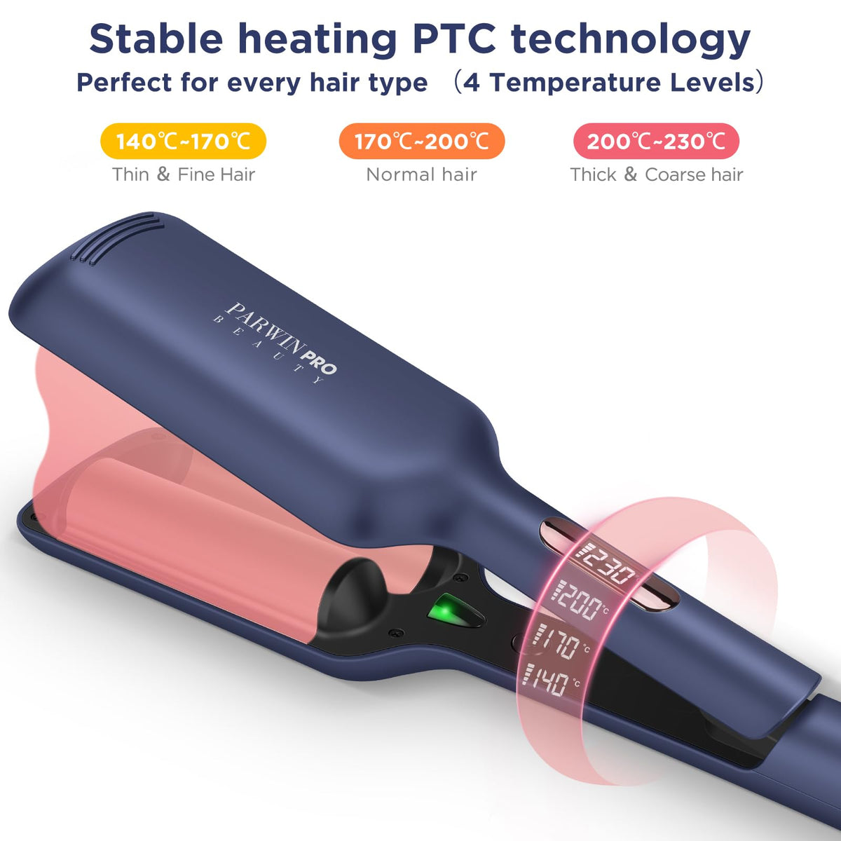 PARWIN PRO Wavers BEAUTY Ceramic Tourmaline Hair Waver Crimper Curling Iron NEW
