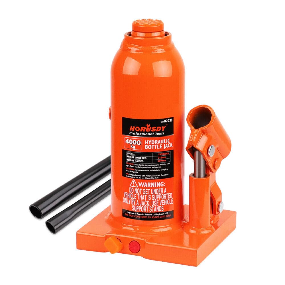 HORUSDY 4 Ton Hydraulic Bottle Jack, Welded Steel Orange Lift Hoist for NEW