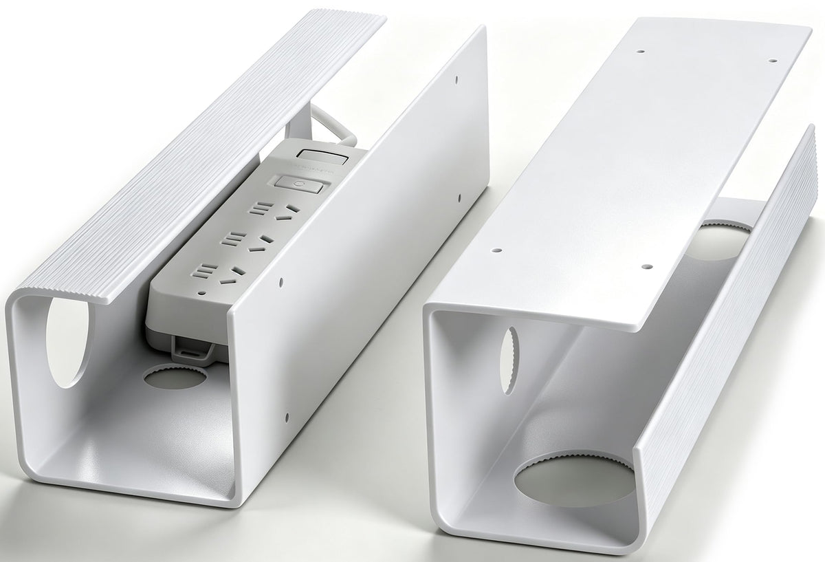 ZhiYo Large Capacity Cable Management Tray 2 Pack Under Desk Organizer NEW