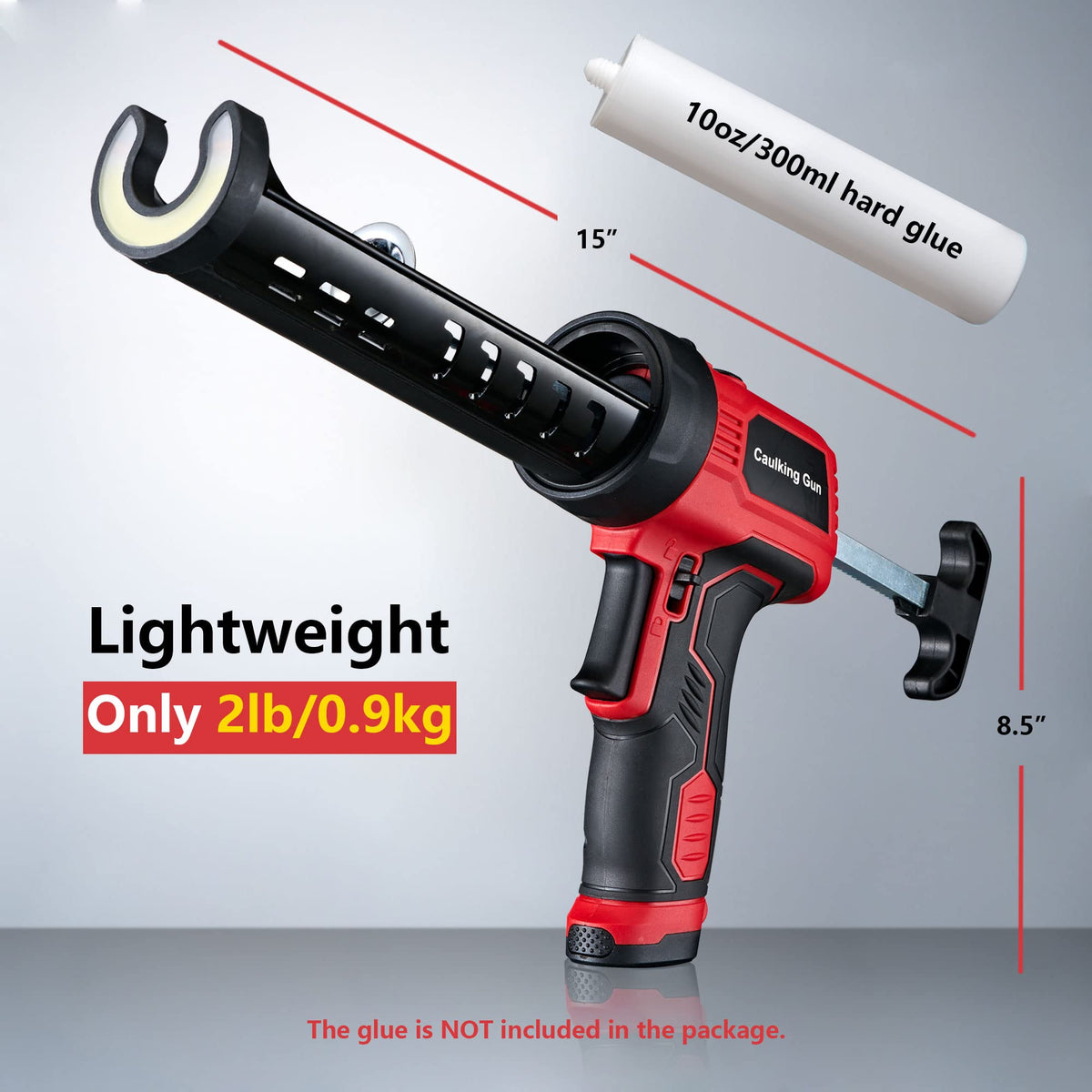MARSOSAUR Cordless Electric Caulking Gun 300 KG Thrust Non-Drip Power Tool NEW