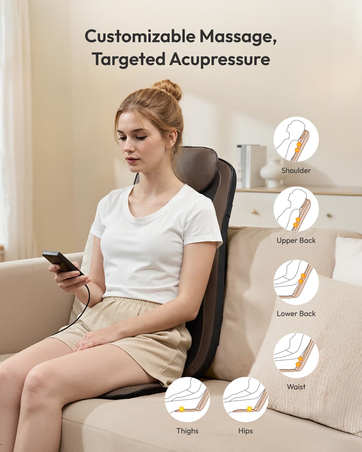 Nevvue Full Body 3D Kneading Electric Massager with Heat and 3 Vibrations NEW