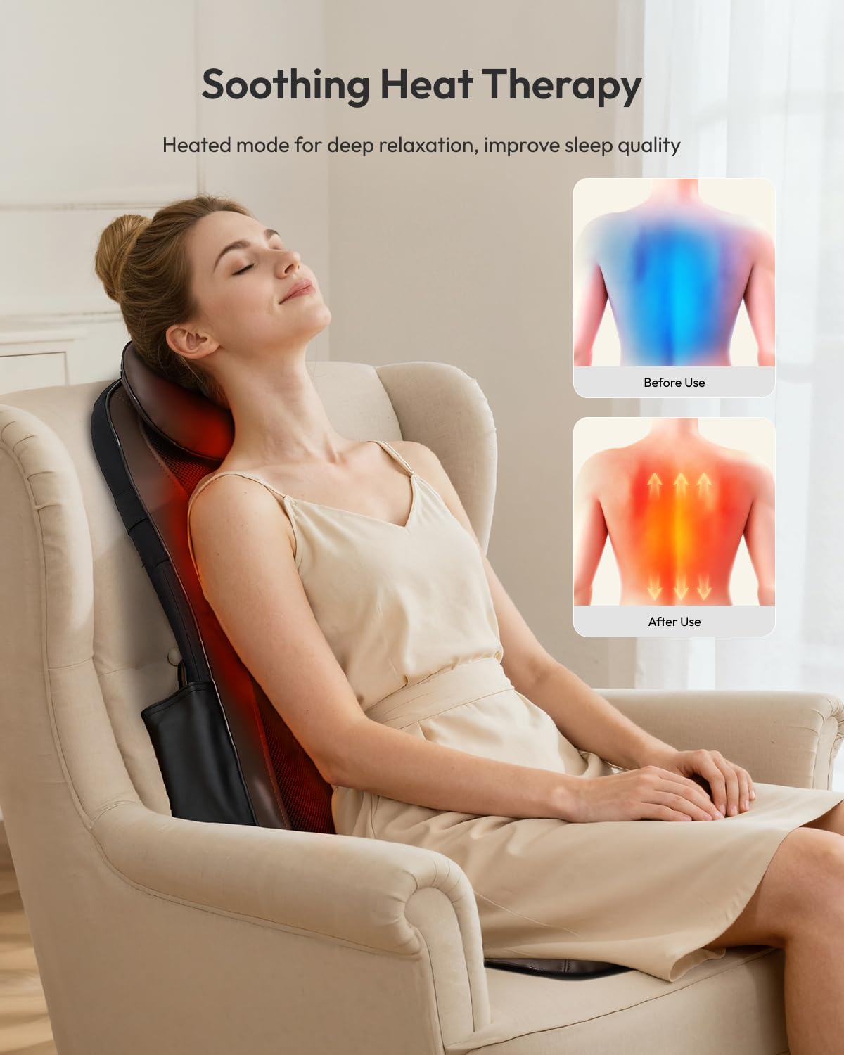Nevvue Full Body 3D Kneading Electric Massager with Heat and 3 Vibrations NEW