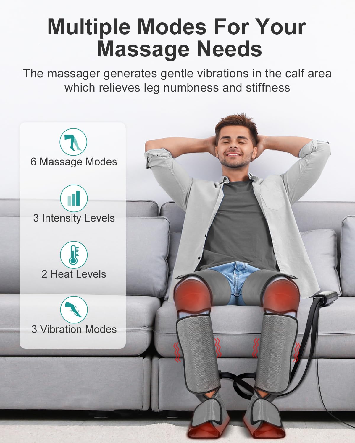 Nekteck Air Compression Leg Massager for Improved Circulation and Pain DEMO