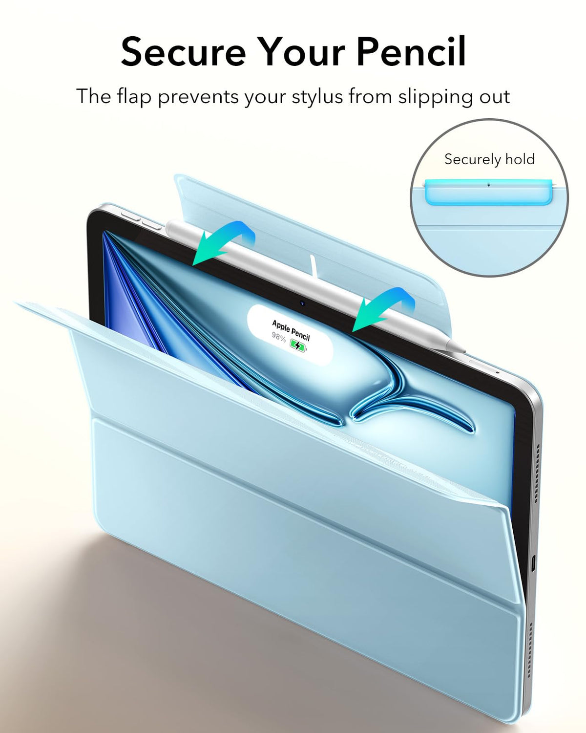 ESR Sky Blue Protective Case for iPad Air 11" 5th/4th Gen Tablet Size iPad NEW