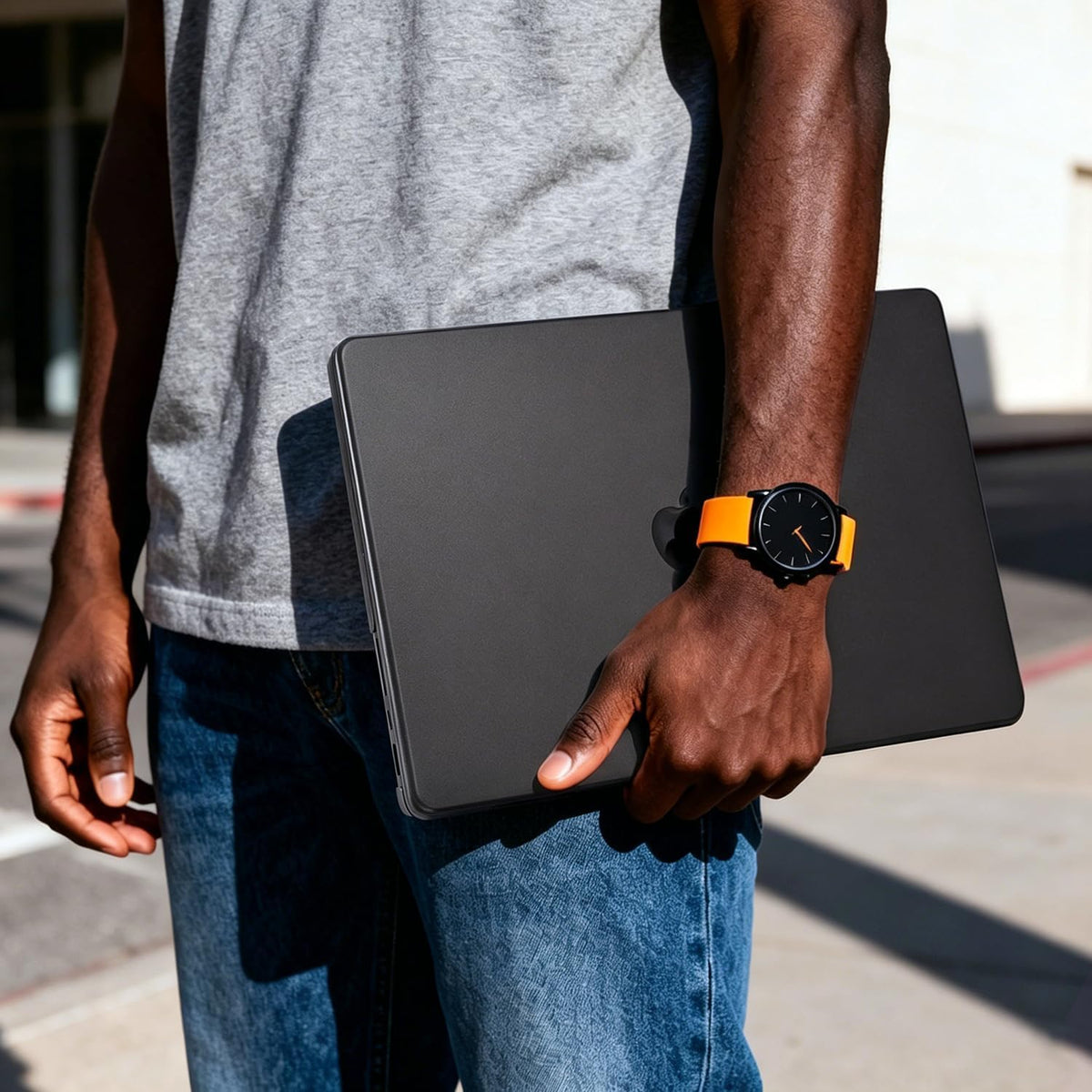 EooCoo Hard Shell Protective Case for New MacBook Pro 14 Inch Space Black DEMO
