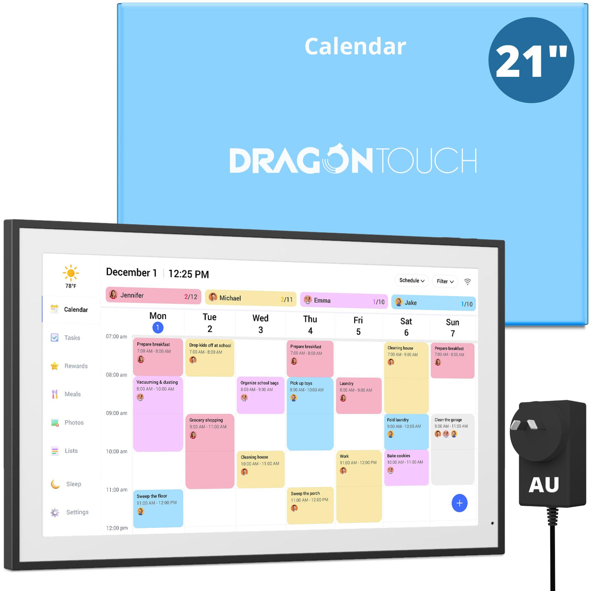 Dragon Touch 21.5" Interactive Full HD Digital Wall Calendar 33W x 54H cm DEMO