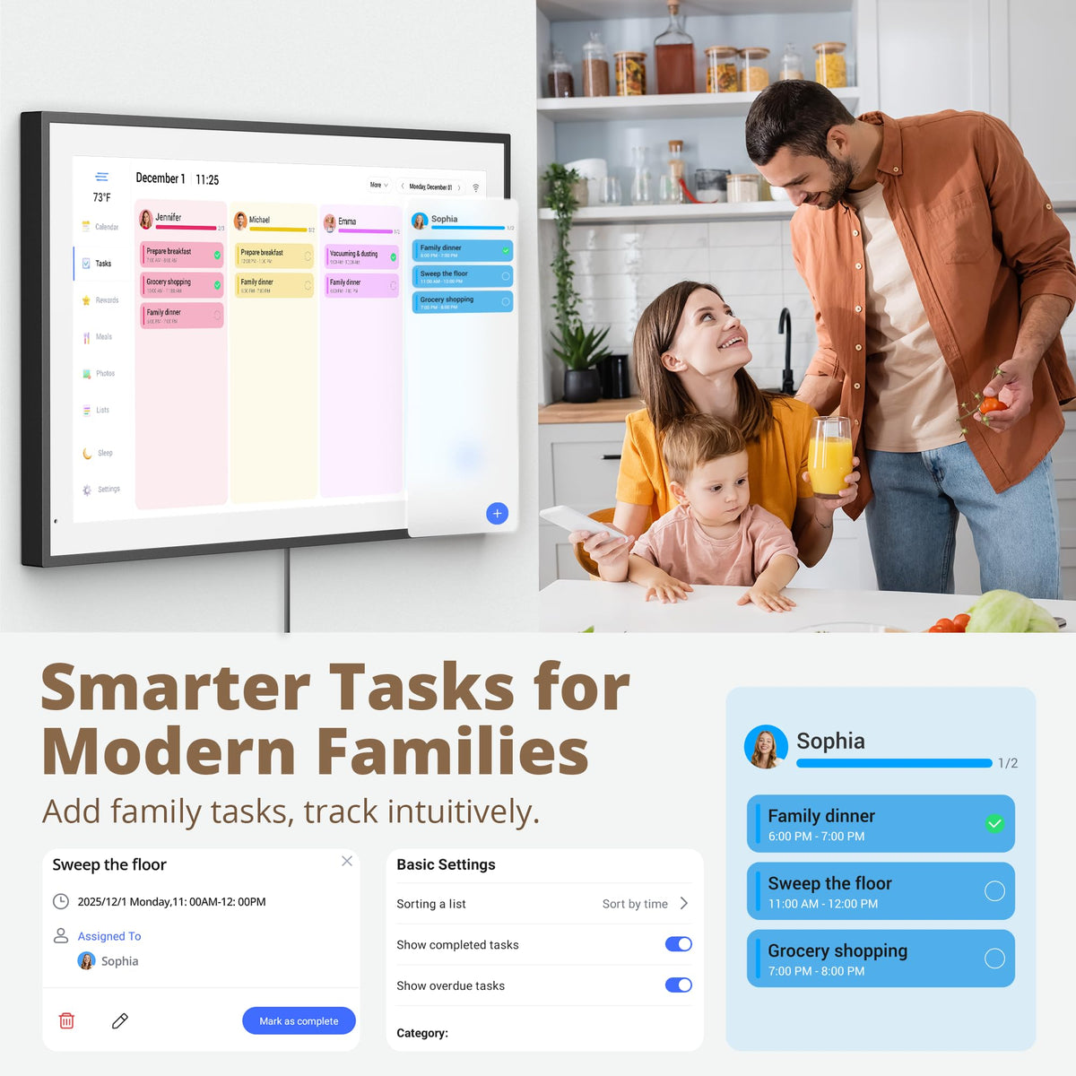 Dragon Touch 21.5" Interactive Full HD Digital Wall Calendar 33W x 54H cm DEMO