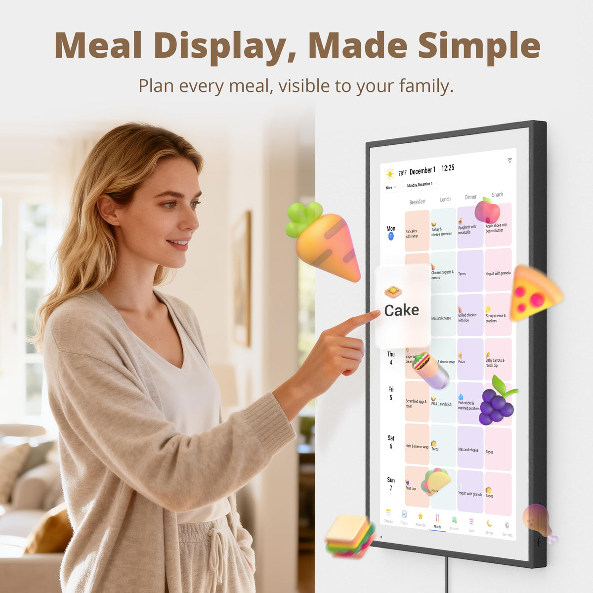 Dragon Touch 21.5" Interactive Full HD Digital Wall Calendar 33W x 54H cm DEMO