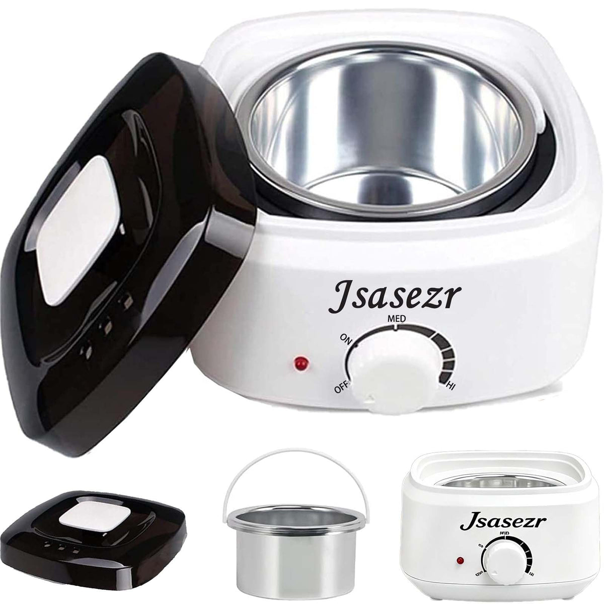 Jsasezr Hair Removal Wax Pot Heater Warmer Kit for Easy At-Home Waxing NEW