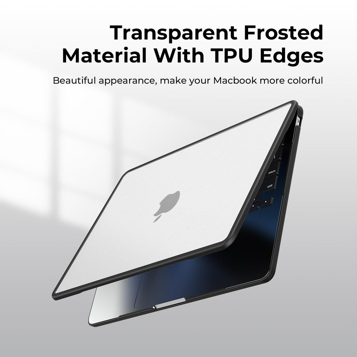 BlueSwan Frosted Clear Hard Case Shell for Macbook Air 13.6 Inch Laptop DEMO