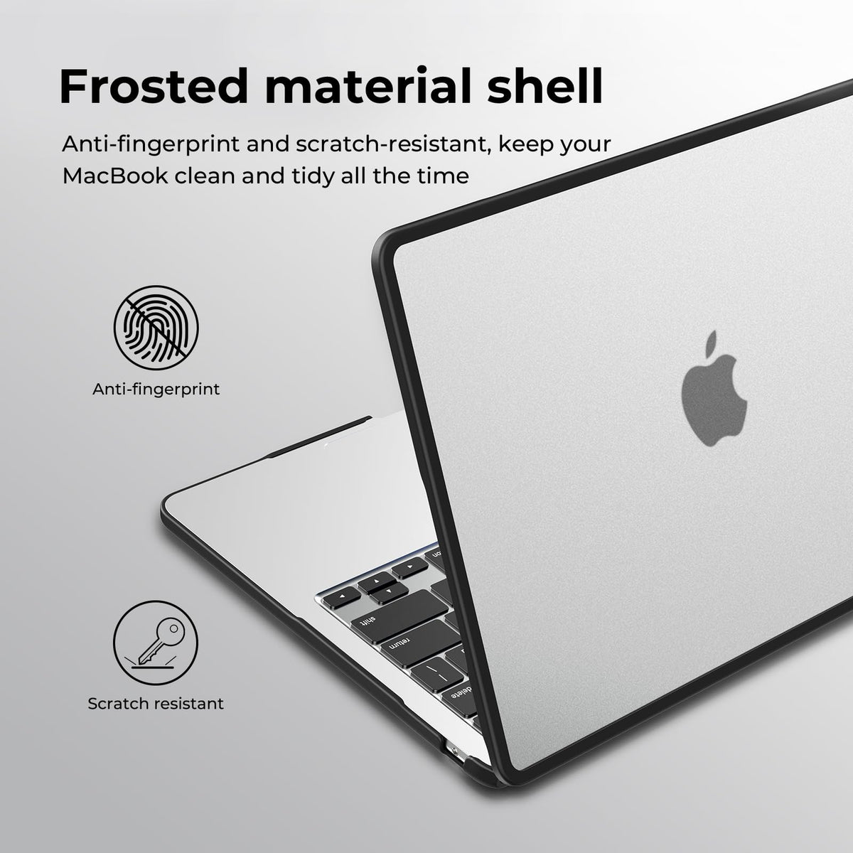 BlueSwan Frosted Clear Hard Case Shell for Macbook Air 13.6 Inch Laptop DEMO