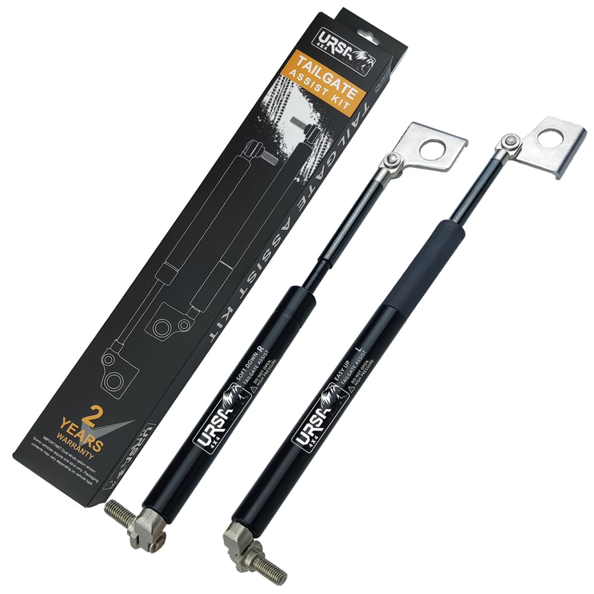 URSA 4X4 Tailgate Assist Struts Kit for Volkswagen Amarok 2010-2022 Black NEW