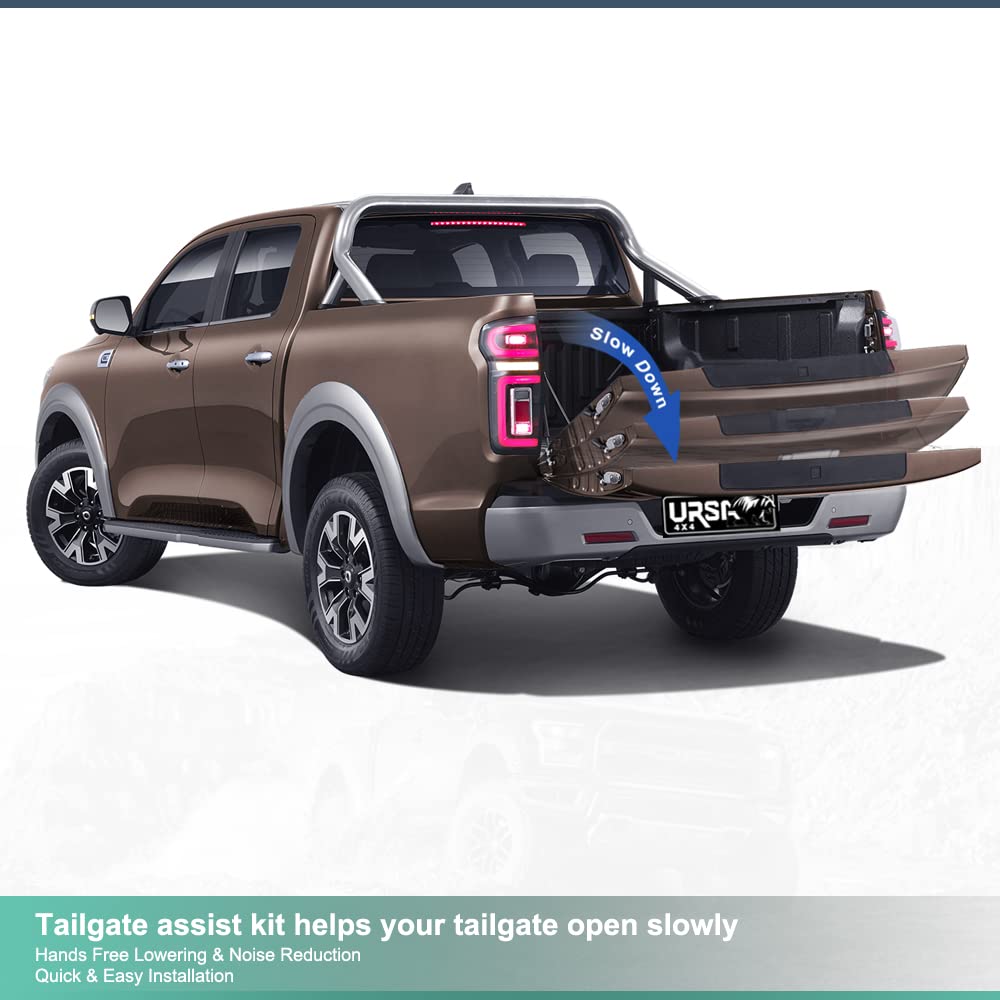 URSA 4X4 Tailgate Assist Struts Kit for Volkswagen Amarok 2010-2022 Black NEW