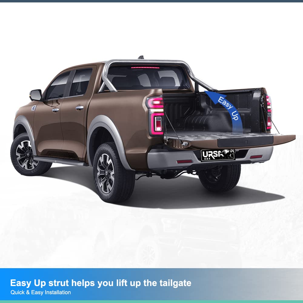 URSA 4X4 Tailgate Assist Struts Kit for Volkswagen Amarok 2010-2022 Black NEW