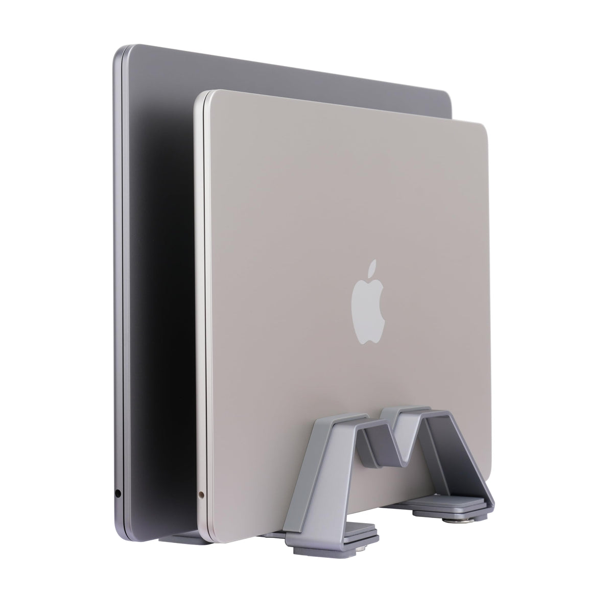 Psitek Adjustable Dual Vertical Laptop Stand Holder, Space Grey, Desk NEW