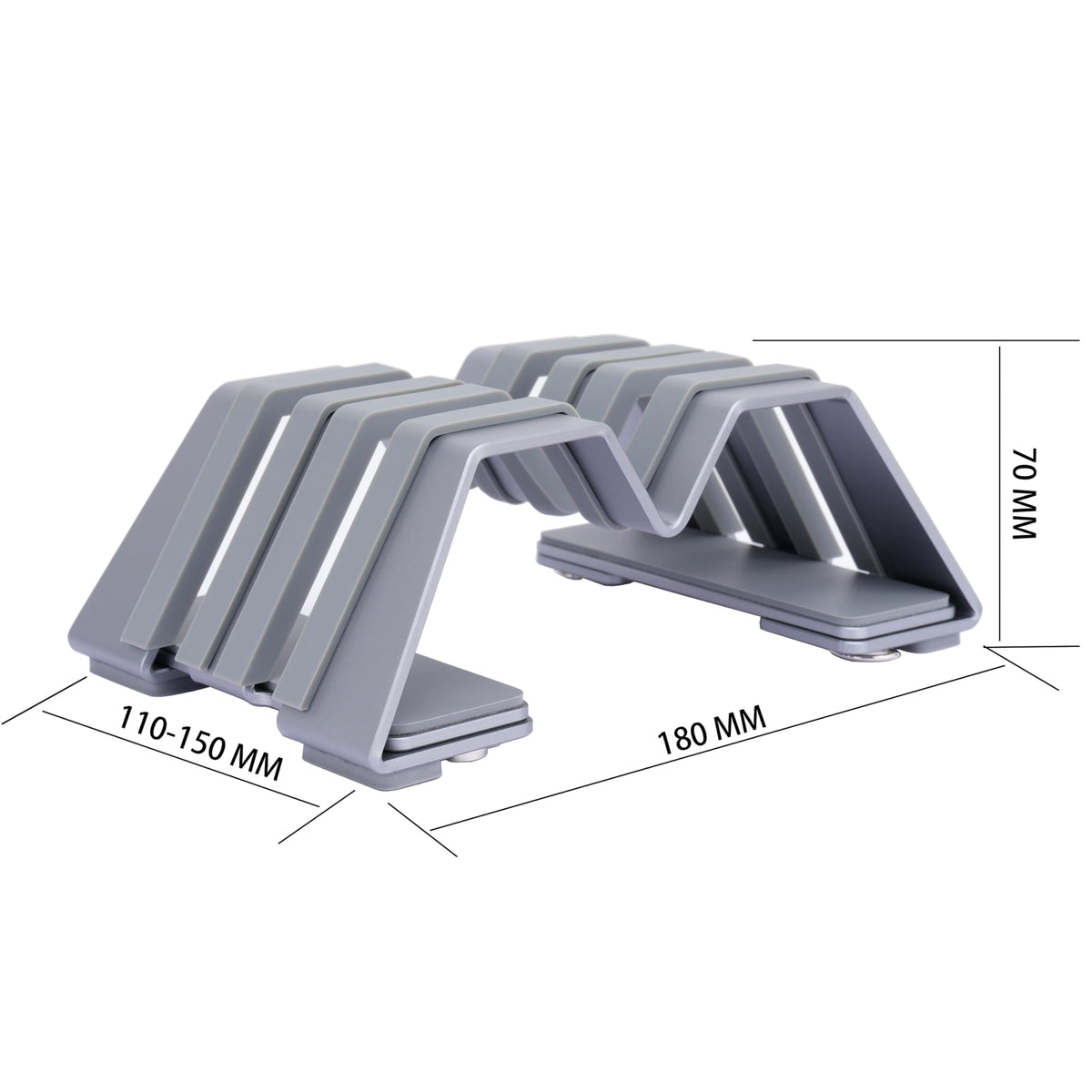 Psitek Adjustable Dual Vertical Laptop Stand Holder, Space Grey, Desk NEW