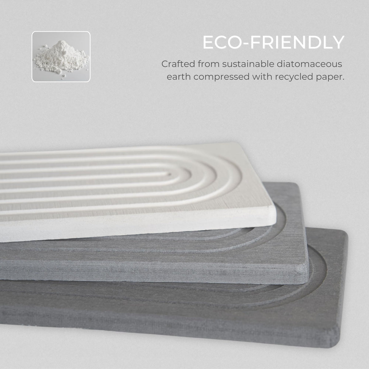Natureva Diatomite Kitchen Fixtures Sink Splash Guard Arch Chalk Size 60D x NEW