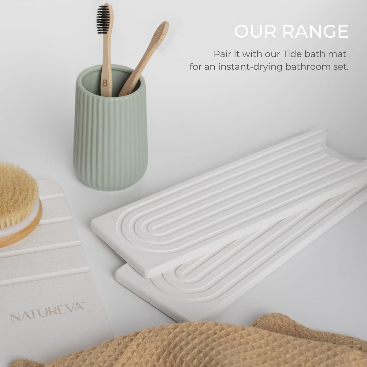 Natureva Diatomite Kitchen Fixtures Sink Splash Guard Arch Chalk Size 60D x NEW