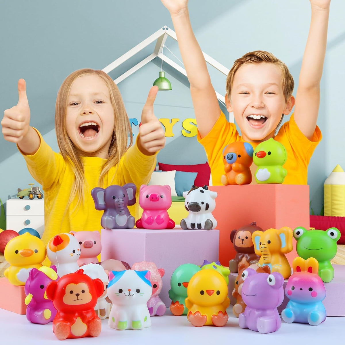 Baotoys Small Multicolour Animal Squishy Toys Party Favours Silicone DEMO