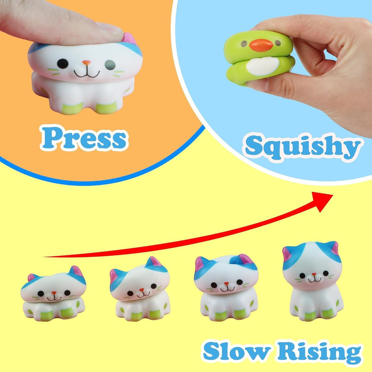 Baotoys Small Multicolour Animal Squishy Toys Party Favours Silicone DEMO