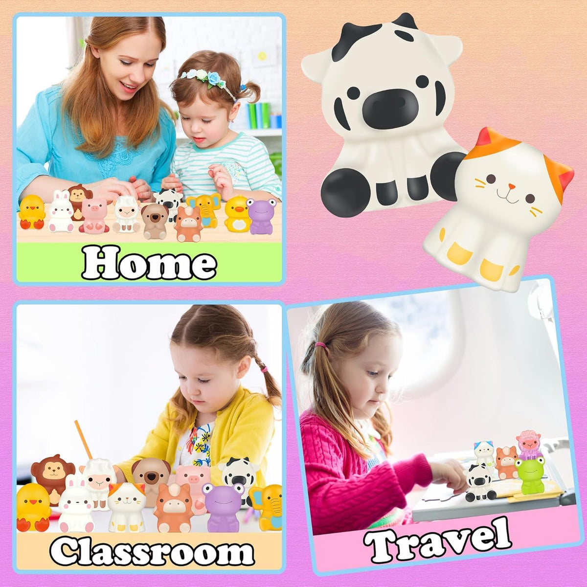 Baotoys Small Multicolour Animal Squishy Toys Party Favours Silicone DEMO