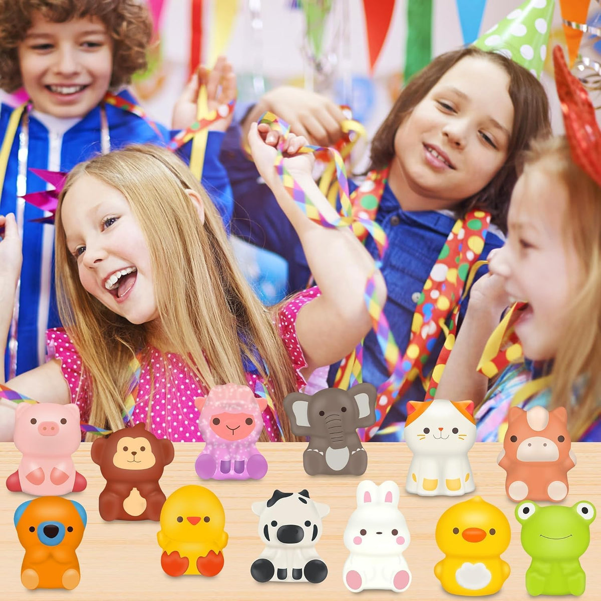 Baotoys Small Multicolour Animal Squishy Toys Party Favours Silicone DEMO