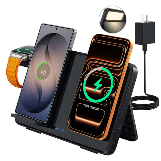 4-in-1 Wireless Induction Chargers Charging Station for Smartphones, NEW