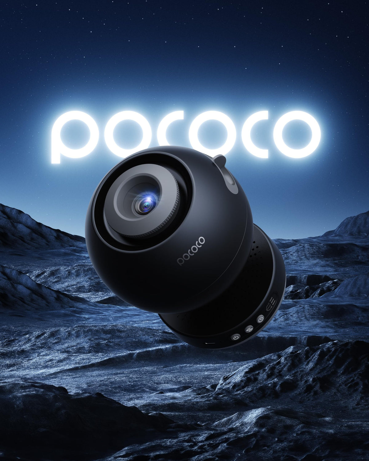POCOCO Galaxy Night Light Star Projector with Replaceable Discs - Black DEMO