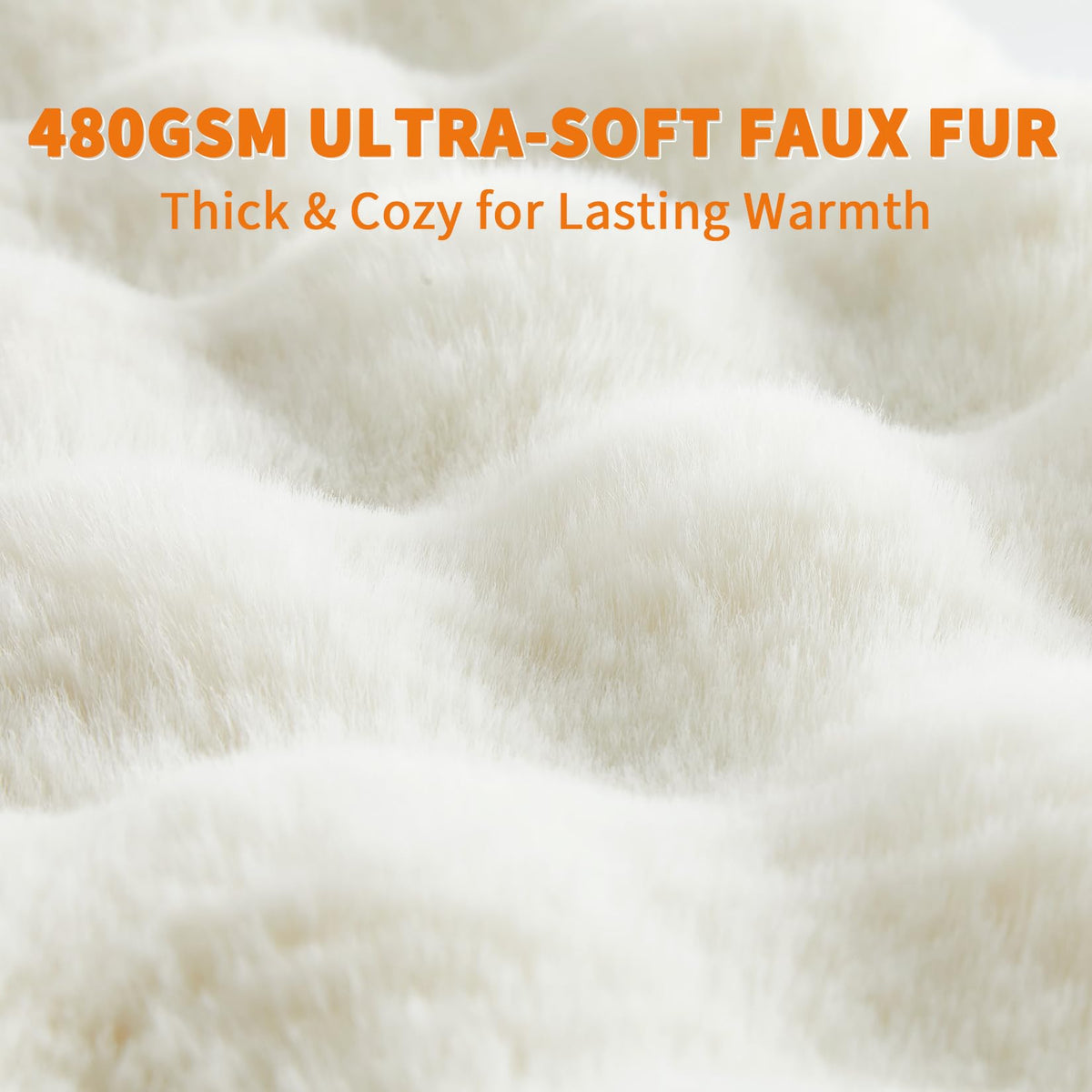 Garvee Electric Heating Pad Faux Fur Therapeutic Back Neck Warmer Cream NEW