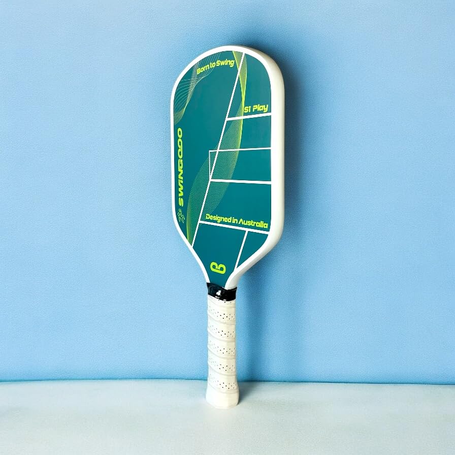 Swingooo Lightweight Fiberglass Pickleball Paddles Grit Surface Green & NEW