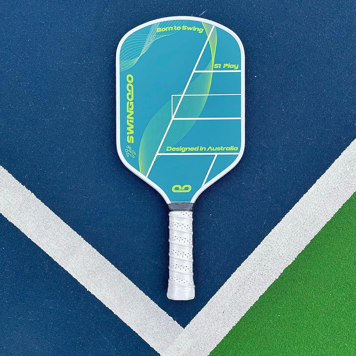 Swingooo Lightweight Fiberglass Pickleball Paddles Grit Surface Green & NEW