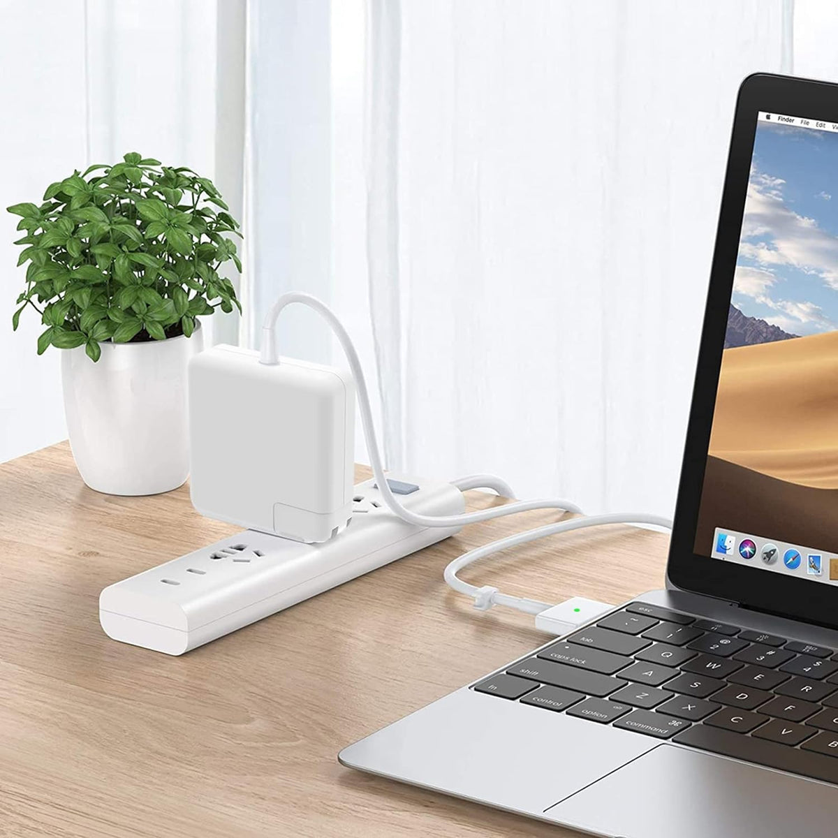 85W Magnetic T-Tip Laptop Charger Power Adapter for White Laptops DEMO