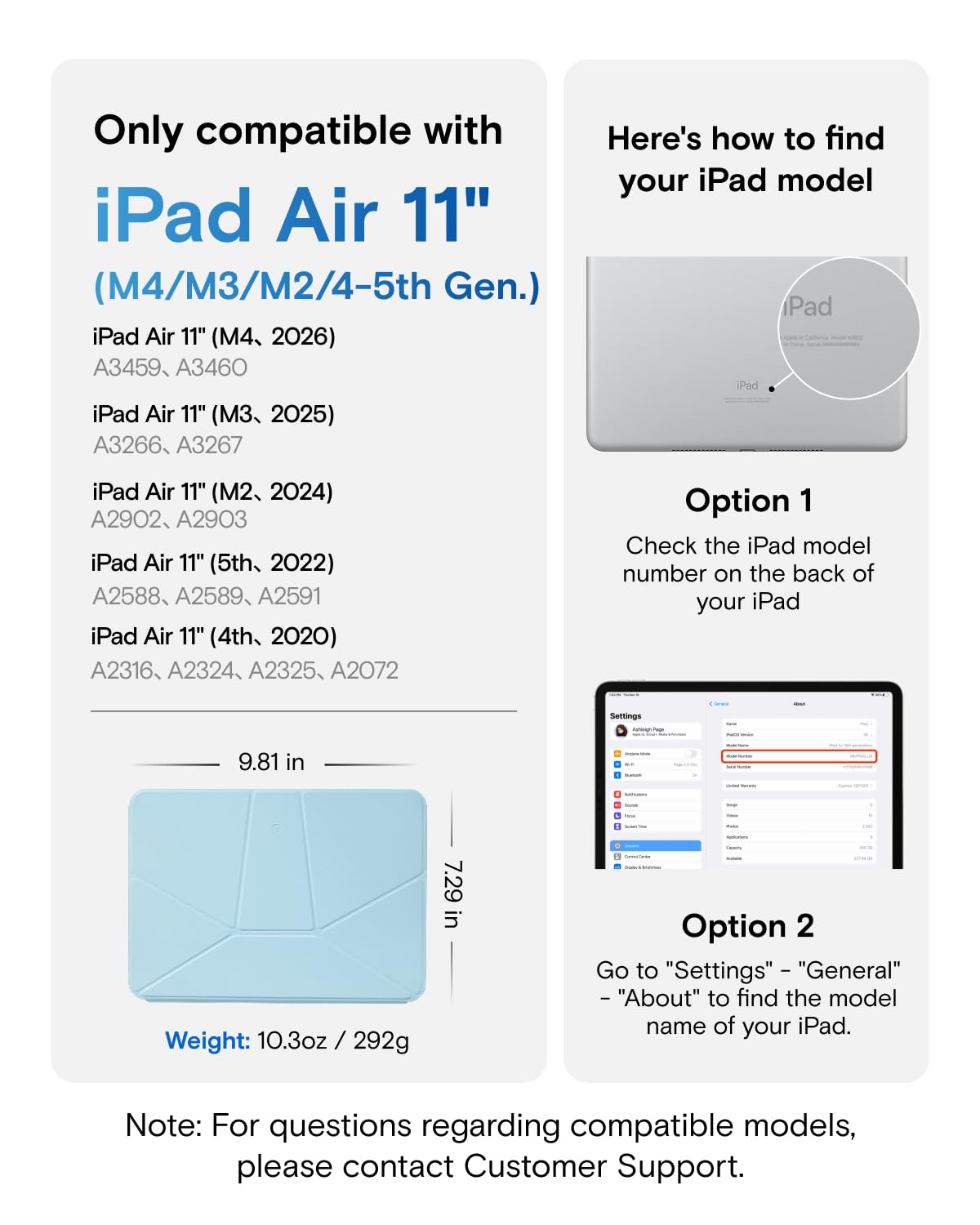 MOFT Dynamic Folio Tablet Case for iPad Pro 11 inch Blue Grey Size iPad DEMO