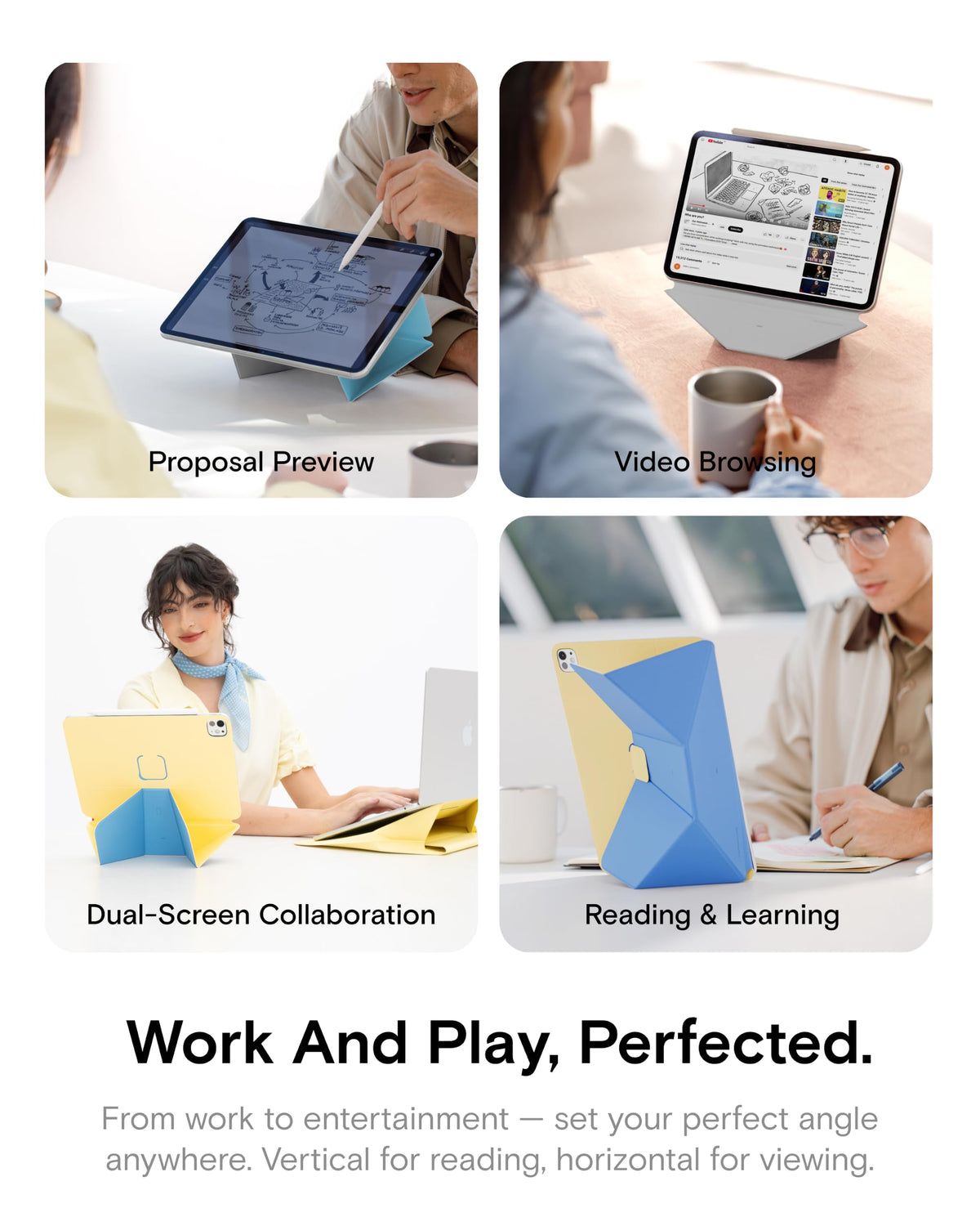 MOFT Dynamic Folio Tablet Case for iPad Pro 11 inch Blue Grey Size iPad DEMO