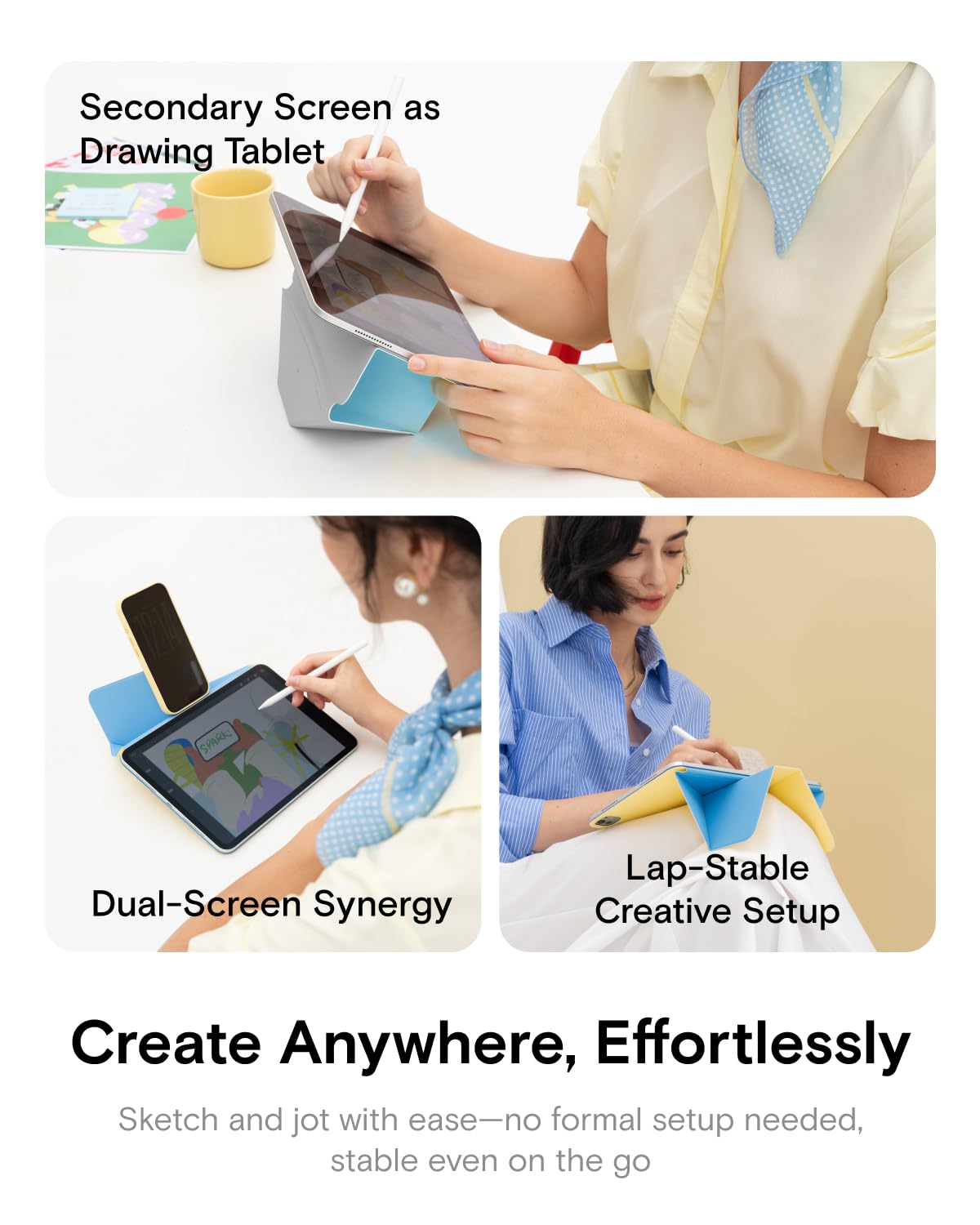 MOFT Dynamic Folio Tablet Case for iPad Pro 11 inch Blue Grey Size iPad DEMO