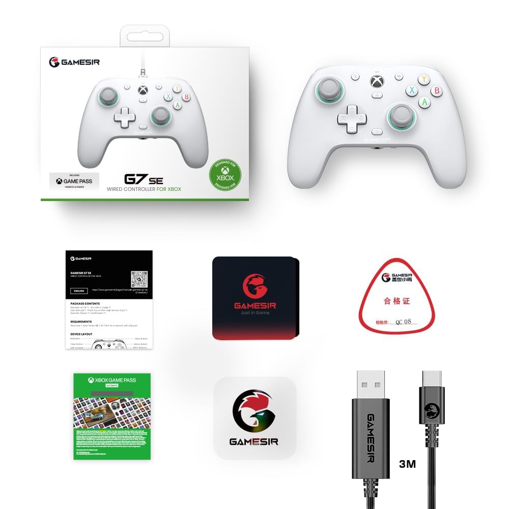 GameSir G7 SE White Wired Gaming Controller Xbox Series X|S NEW