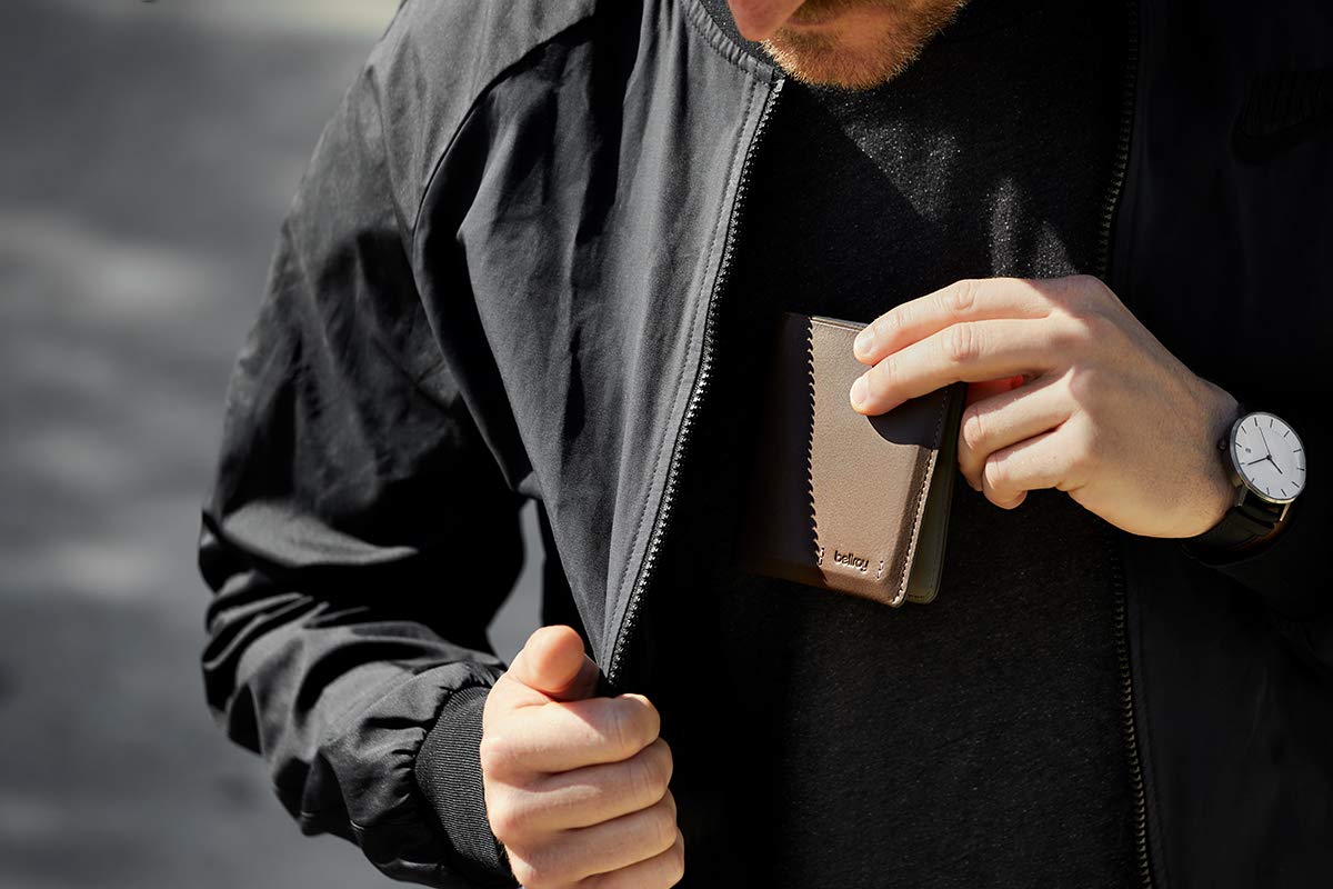 Bellroy Note Wallets Sleeve Darkwood Brown Slim Leather Wallet RFID NEW