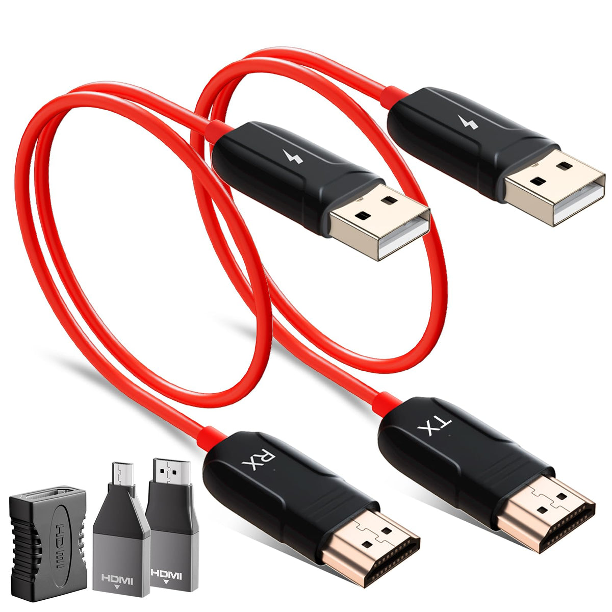 Wireless HDMI Transmitter Receiver 1080P Streaming Clients Red Black NEW