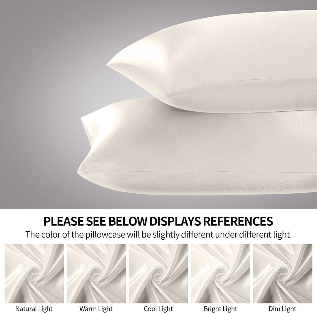 SANOOR Royal Pillowcases Blue Satin Pillowcase Standard - Soft Breathable NEW