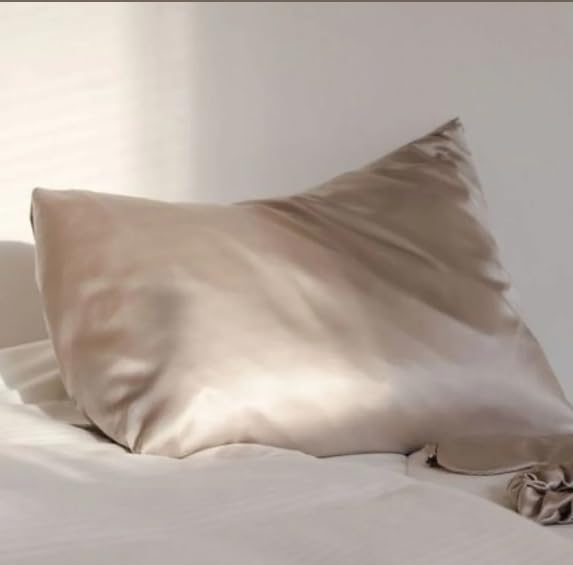 SANOOR Satin Pillowcases Pillowcase Standard Classic Caramel Beige Soft NEW