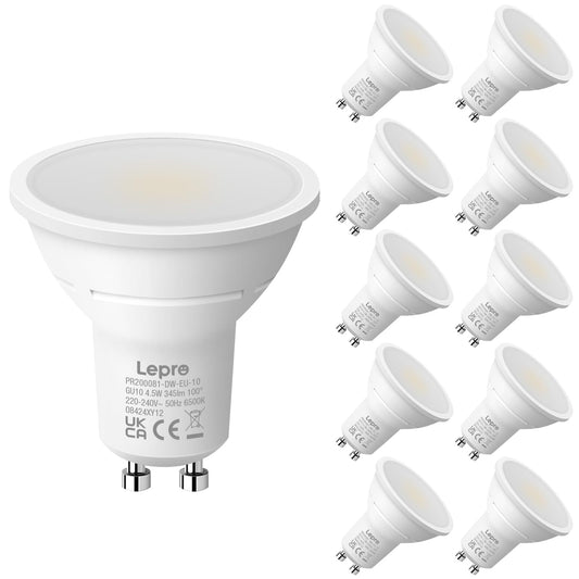 Lepro GU10 LED Bulbs Cool White 6500K Daylight 4.5W Bright DEMO