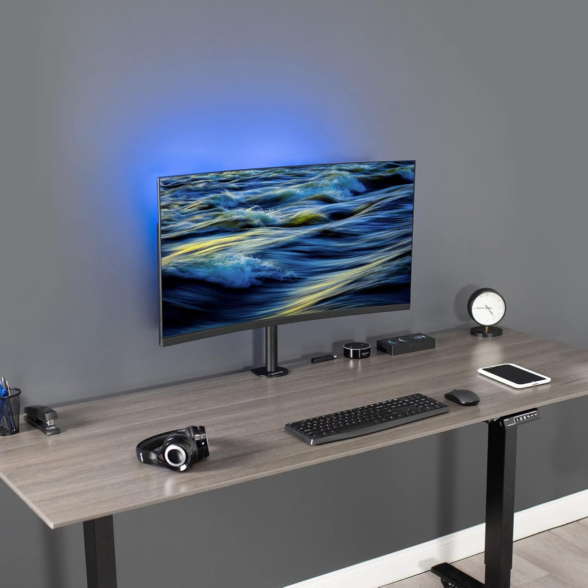 VIVO Single Monitor Desk Mount Stand Heavy Duty Steel - Black NEW