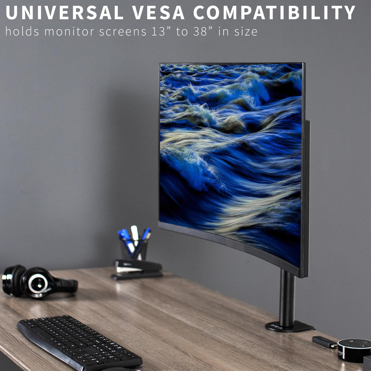 VIVO Single Monitor Desk Mount Stand Heavy Duty Steel - Black NEW