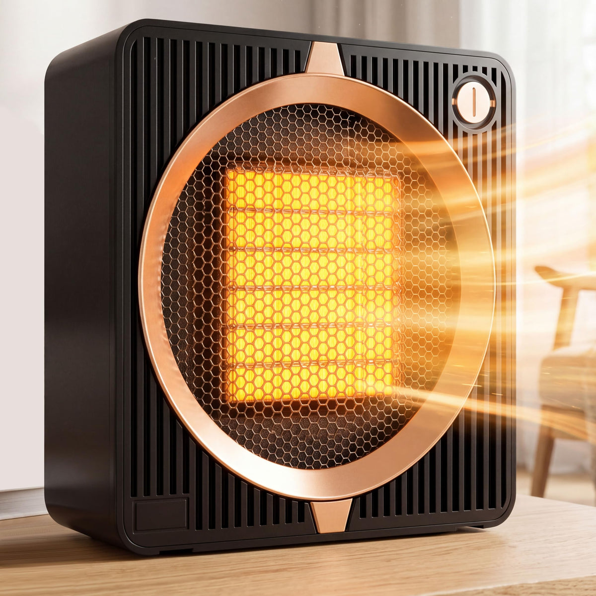 900W Portable Electric Space Heater Fan Black - Heating NEW