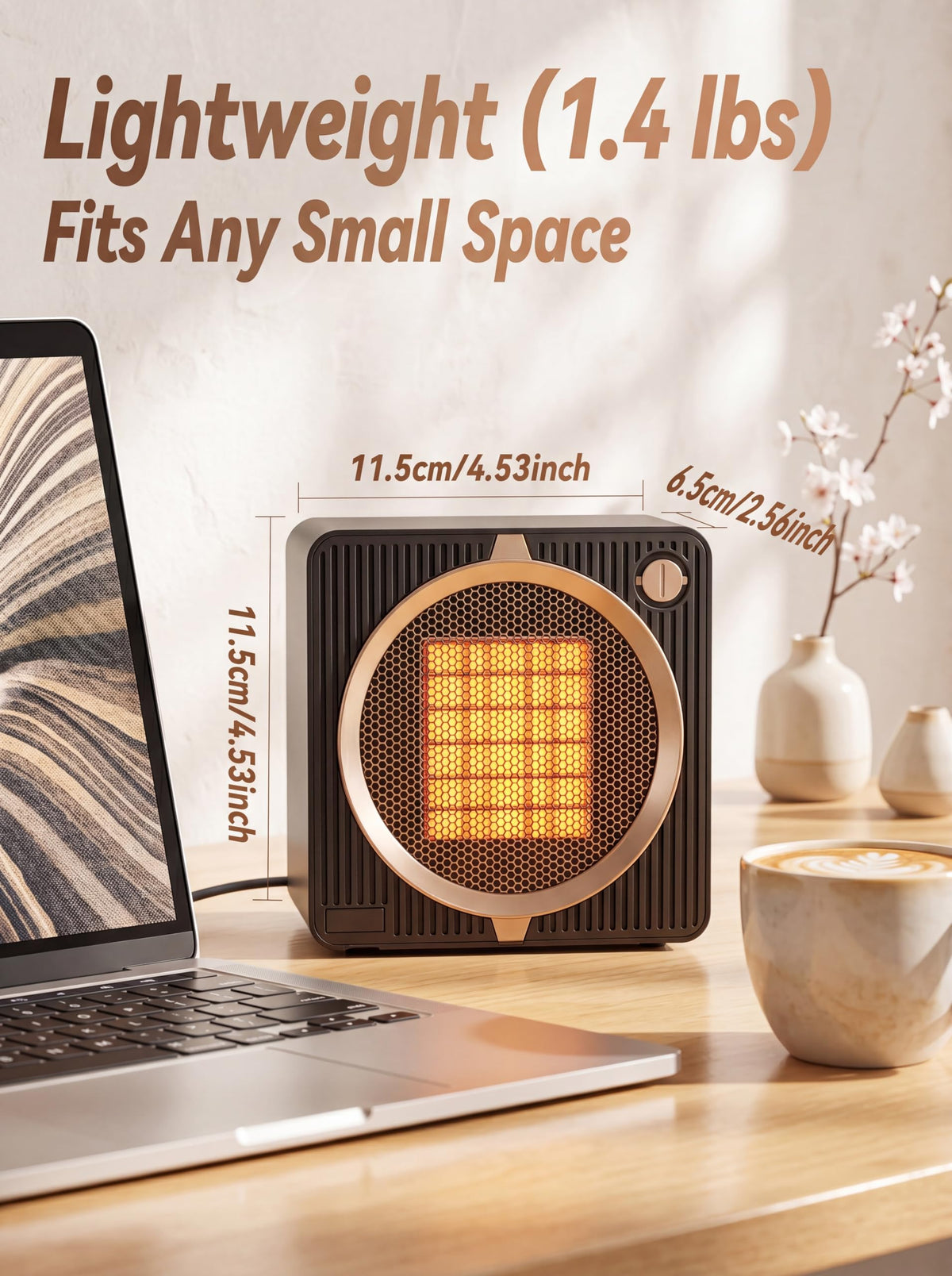900W Portable Electric Space Heater Fan Black - Heating NEW