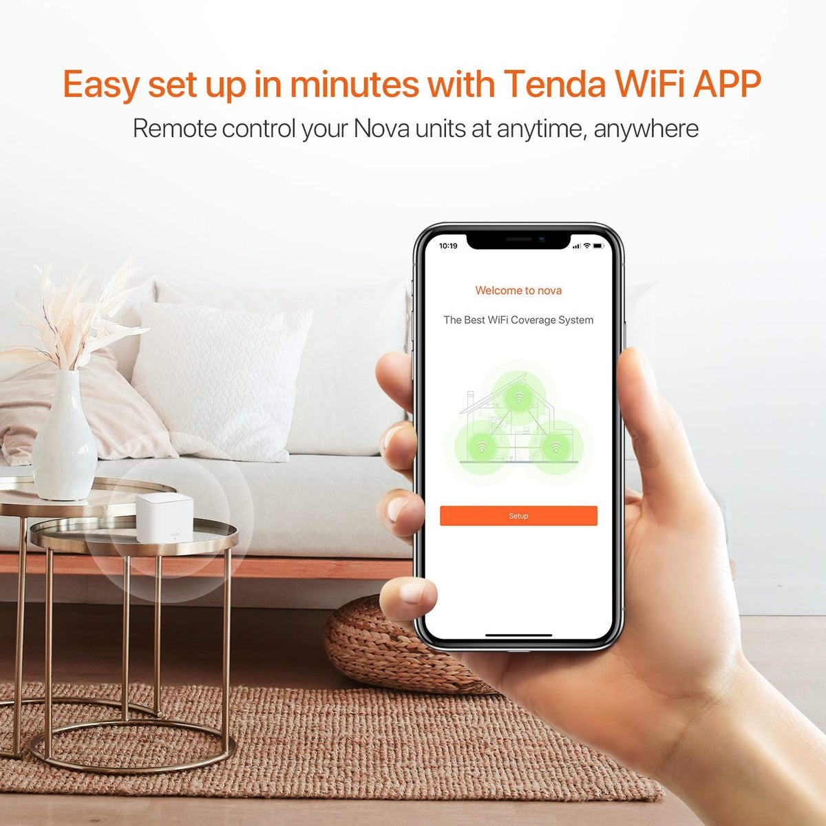 Tenda Nova Routers MW5G Mesh WiFi System Whole Home Router White 2-Pack DEMO