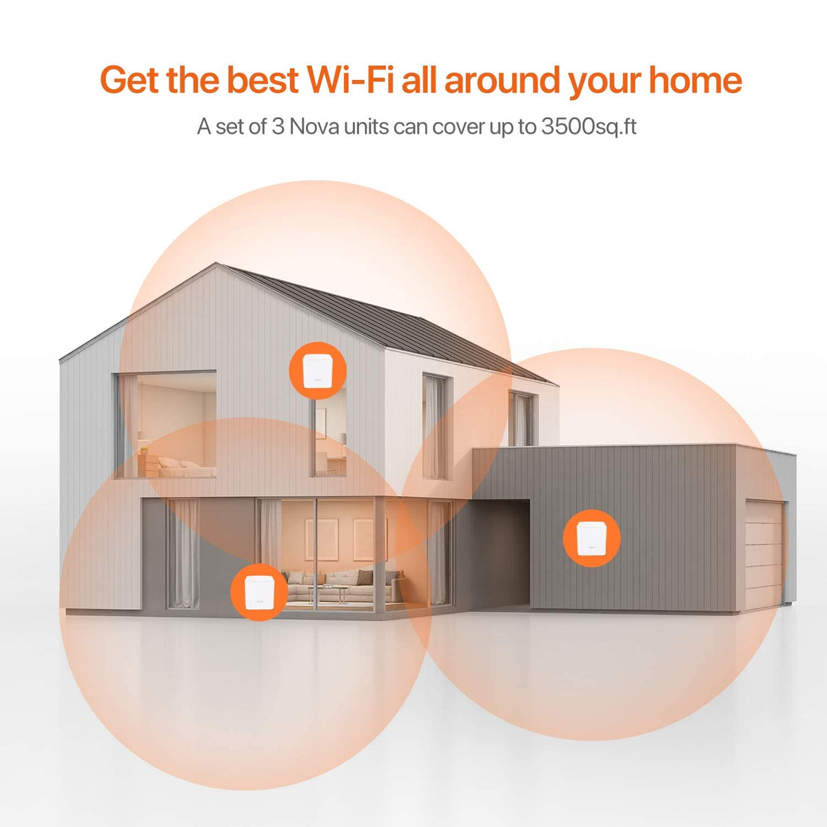 Tenda Nova Routers MW5G Mesh WiFi System Whole Home Router White 2-Pack DEMO