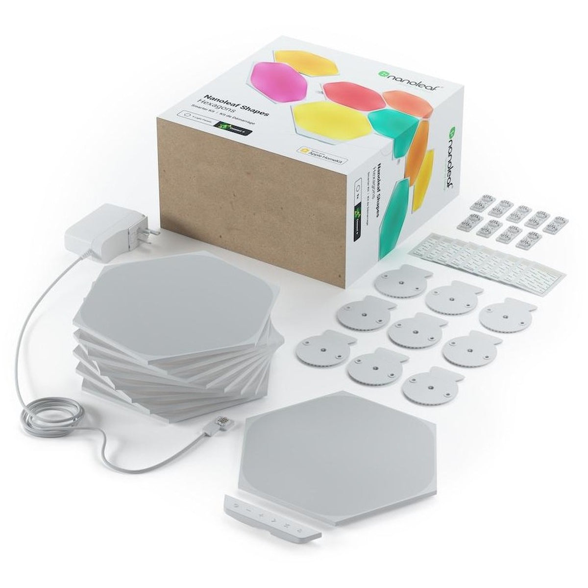 Nanoleaf Shapes Hexagon Smart RGBW LED Wall Light Panels - White NEW