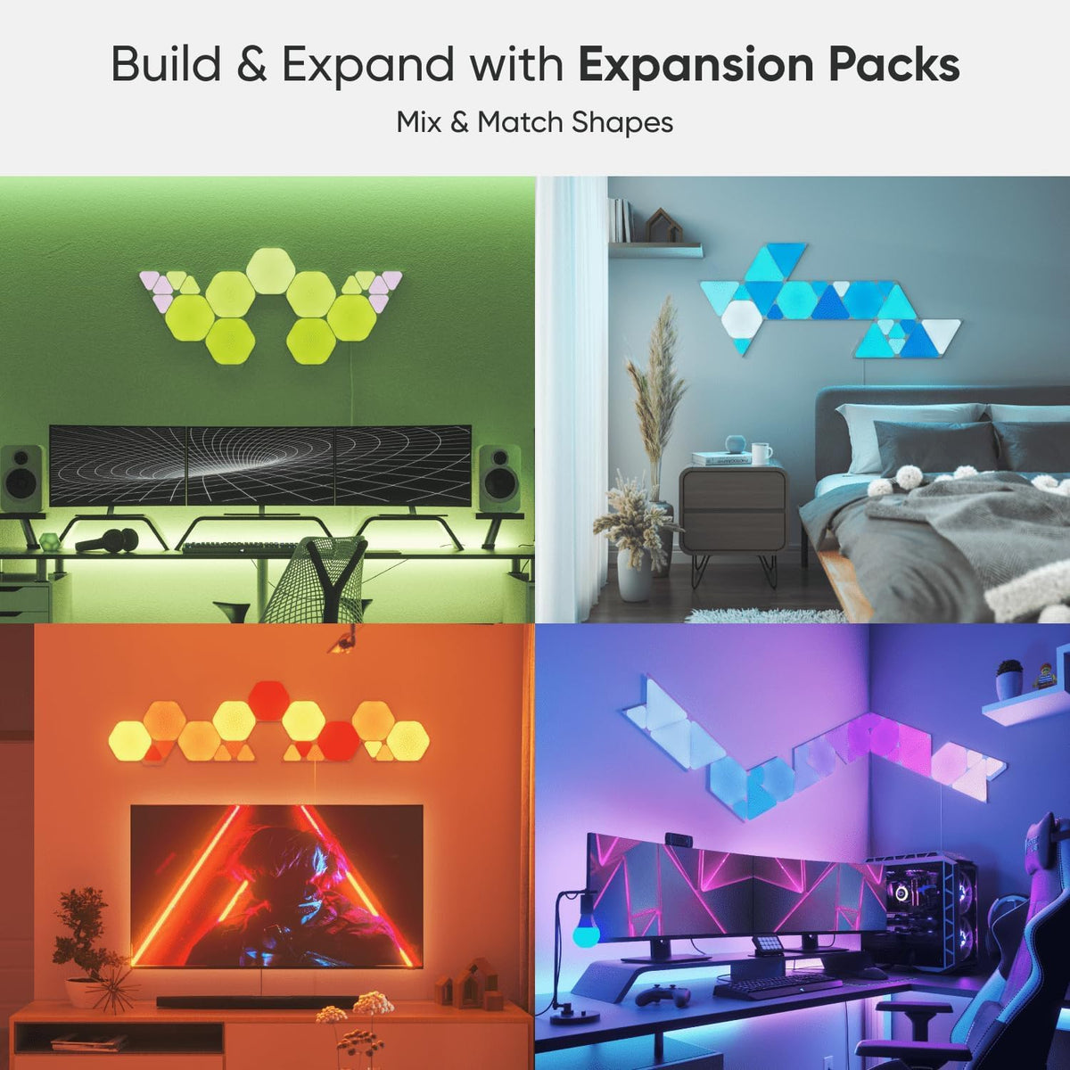 Nanoleaf Shapes Hexagon Smart RGBW LED Wall Light Panels - White NEW